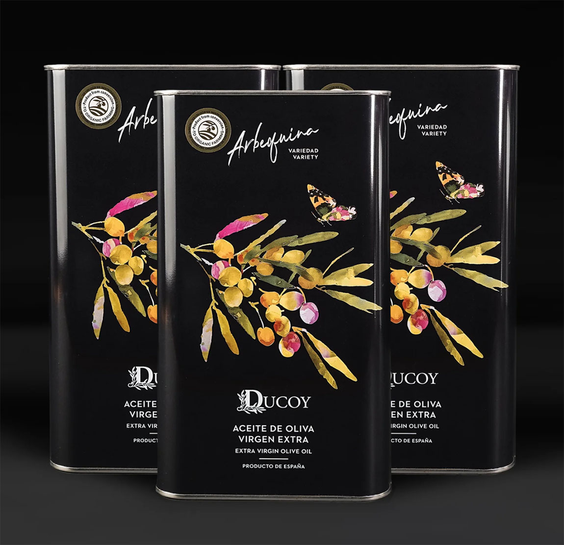 latas de diseno de aceite de oliva premium marca ducoy
