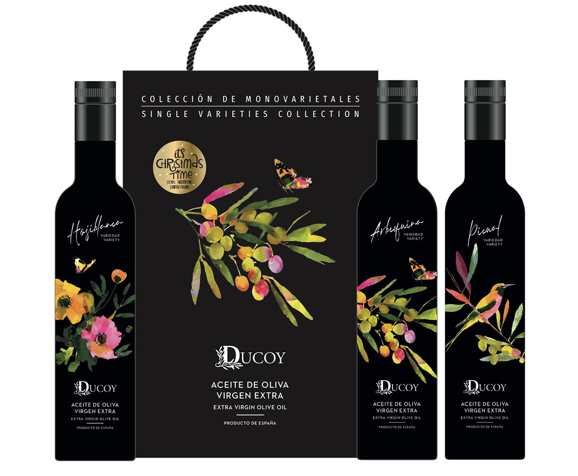 prototipo gama con estuche de regalo de aceite de oliva marca ducoy