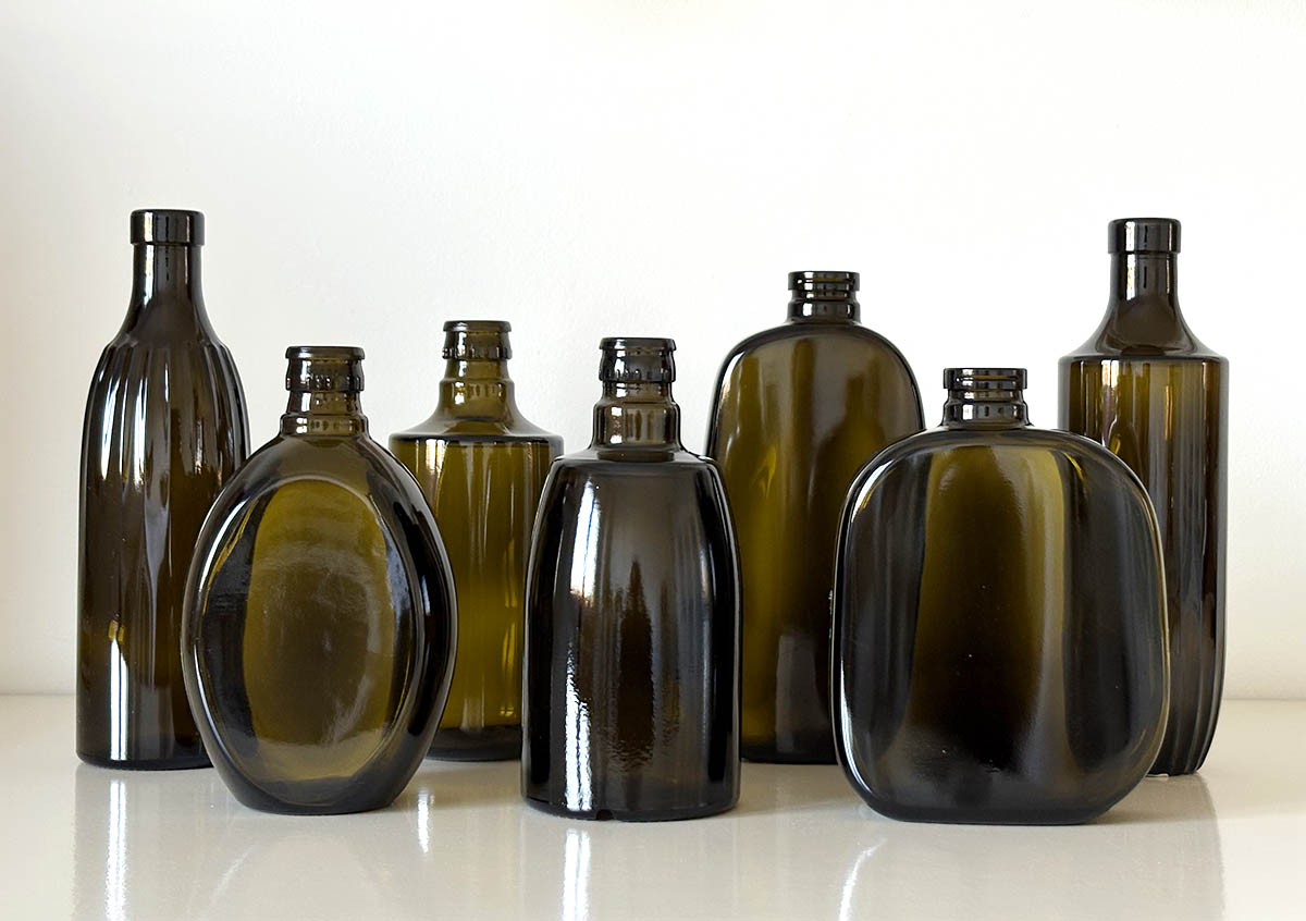 botellas vidrio oscuro aceite de oliva virgen extra